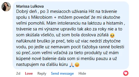 Facebook review from an iProbio customer